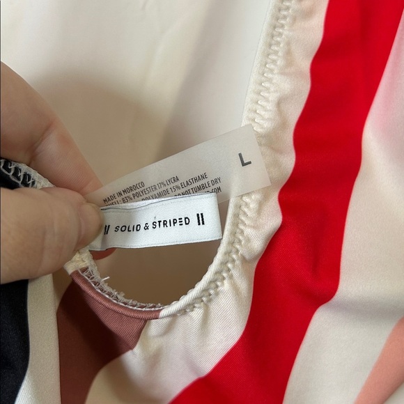 SOLID & STRIPED One Piece Swimsuit Size Large - Picture 5 of 7